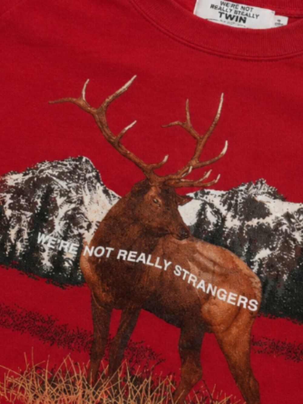 We're Not Really Strangers - Red Vintage 80s Sweatshirt